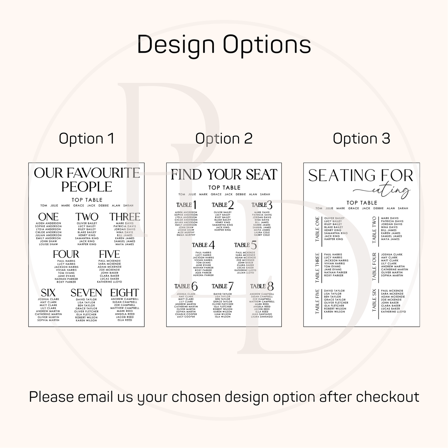 Seating Plan